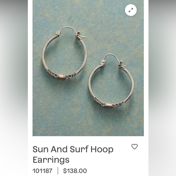 New Sundance Sun and Surf Hoop Earrings - Picture 4 of 5